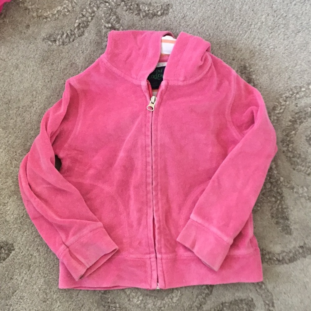 Mini Boden Terry hoodie girls 3-4Y pink
